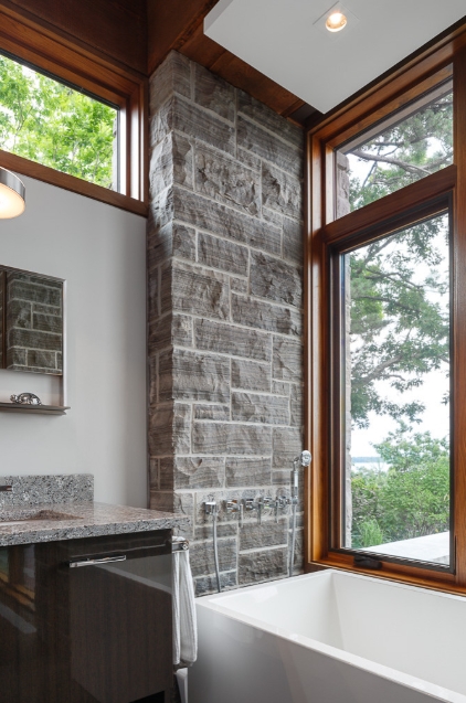 Organic looking bathroom stone