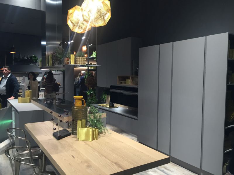 Tom dixon lighting over kitchen island